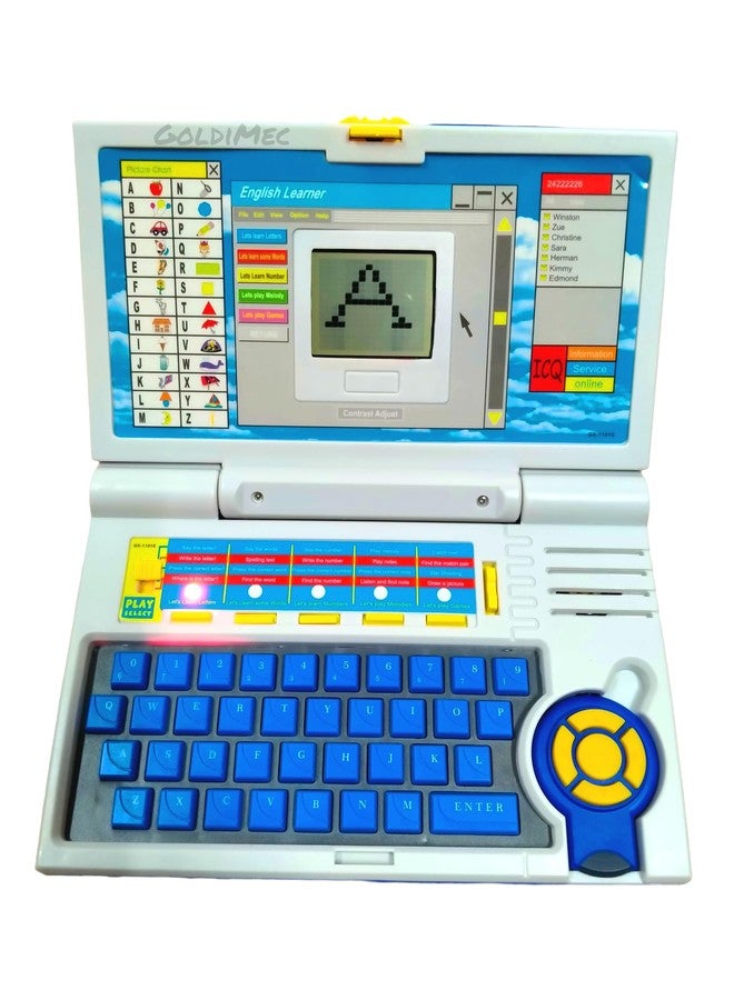 GoldiMec India English Learner Power Educational Notebook Laptop 20 Fun Activities Games Enhanced Skills of Children for Boys and Girls Educational Laptop - Image 2